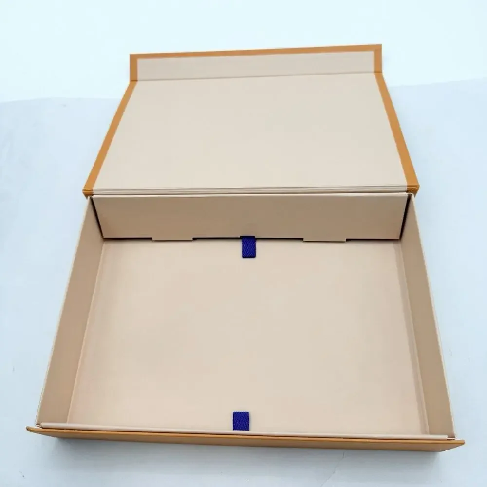 Louis Vuitton Authentic Orange Empty Magnetic Gift Box & Tissue 12